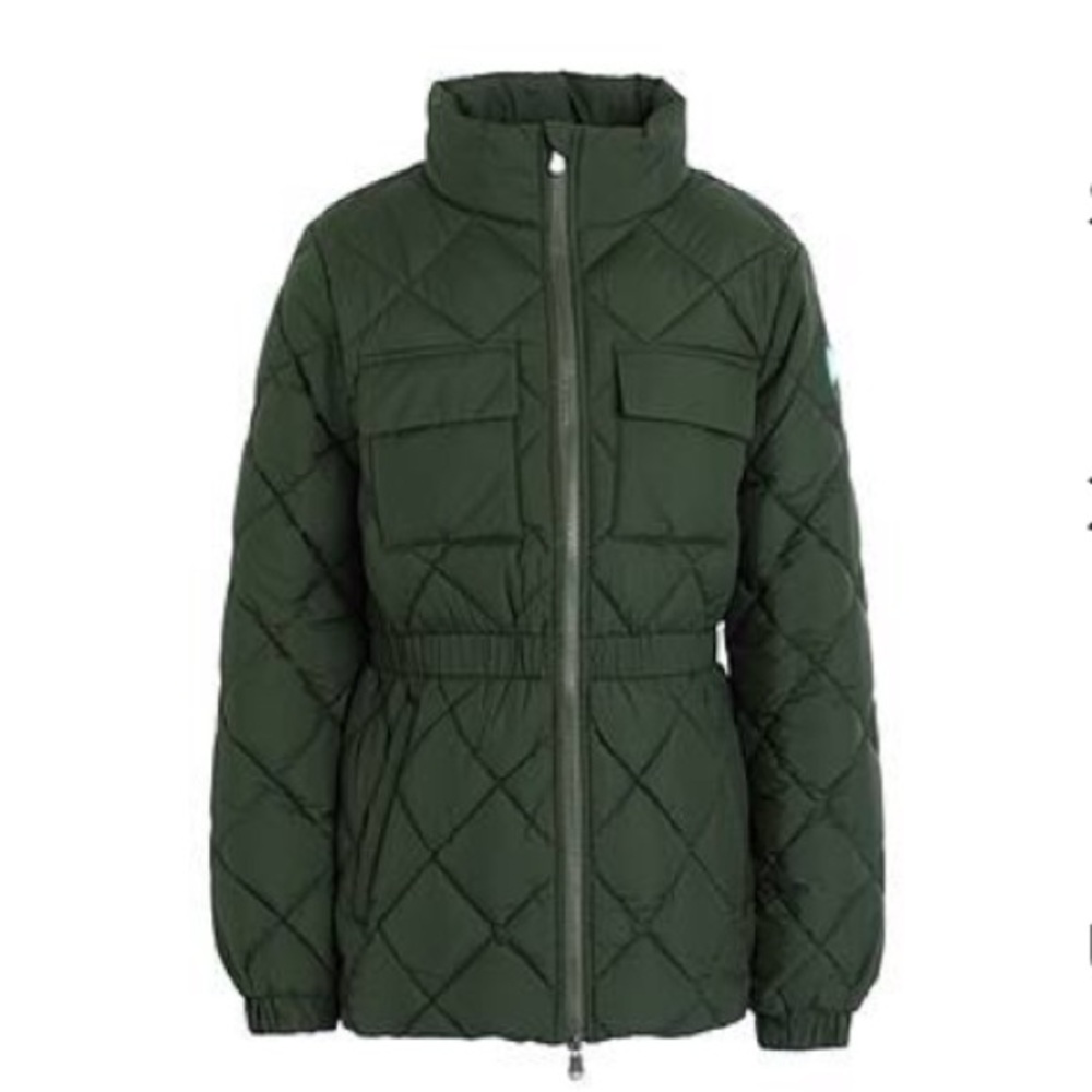 SAVE THE DUCK Green Quilted Puffer Jacket Small